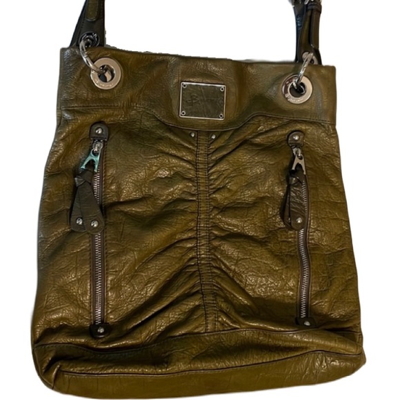 b. makowsky Handbags - B. Makowsky Olive Green Genuine Leather Handbag